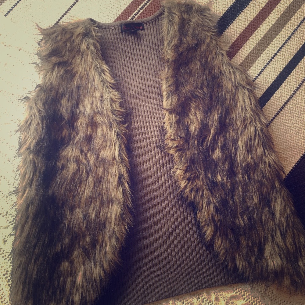 Soft faux fur vest